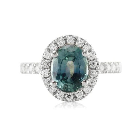 Groene Saffier Cocktail Ring