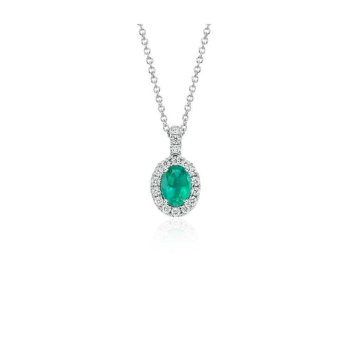 Groene smaragd en diamanten edelsteenhanger met ketting 6,50 karaat - harrychadent.nl