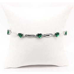 Groene smaragd hartvorm diamanten armband 9,54 karaat sieraden