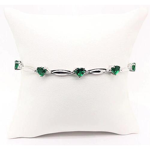 Groene smaragd hartvorm diamanten armband 9,54 karaat sieraden - harrychadent.nl