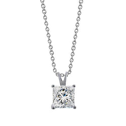 Grote diamanten hanger ketting 3 karaat prachtige witgouden 14K sieraden