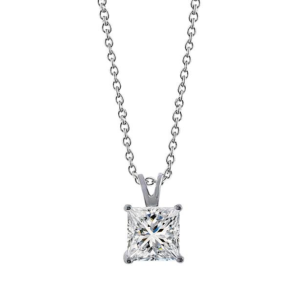 Grote diamanten hanger ketting 3 karaat prachtige witgouden 14K sieraden - harrychadent.nl