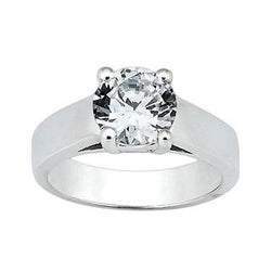 Grote diamanten solitaire ring 3,01 ct. Witgouden 14K sieraden