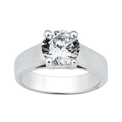 Grote diamanten solitaire ring 3,01 ct. Witgouden 14K sieraden - harrychadent.nl
