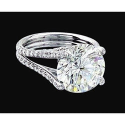 Grote diamanten verlovingsring van 3,50 karaat witgoud Nieuw