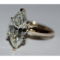 Grote marquise diamant Solitaire verlovingsring 3,51 karaat