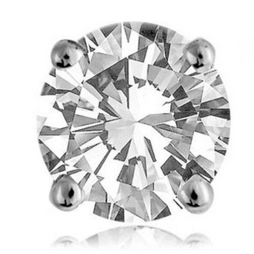 Grote ronde diamanten herenoorbel massief wit goud 2 karaat - harrychadent.nl