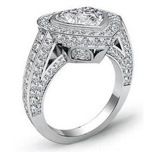 Afbeelding in Gallery-weergave laden, Halo Diamond Wedding Ring Lady Fine 6.35 karaat sieraden - harrychadent.nl
