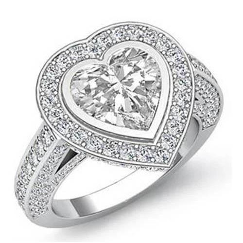 Halo Diamond Wedding Ring Lady Fine 6.35 karaat sieraden - harrychadent.nl