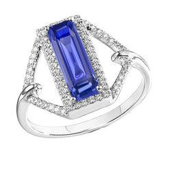 Halo Emerald Sapphire Ring 4.50 karaat gespleten schacht diamanten sieraden