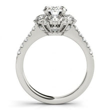 Afbeelding in Gallery-weergave laden, Halo Fancy Ring Ronde Diamanten 2,00 Karaat Witgoud 14K - harrychadent.nl
