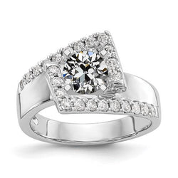 Halo Old Miner Diamond Anniversary Ring 3 karaat dikke schacht