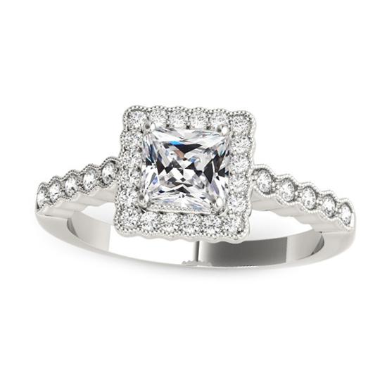 Halo Round & Square Cut Old Miner Diamond Ring Jewelry 4,25 karaat - harrychadent.nl