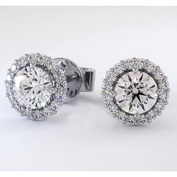 Halo diamanten oorknopjes 2,32 karaat