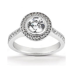 Halo diamanten ring 2.22 karaat vrouwen verloving wit goud