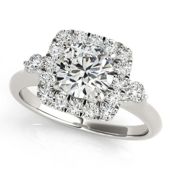 Halo-diamantring 1,50 karaat witgoud 14K Damesjuwelen Nieuw - harrychadent.nl