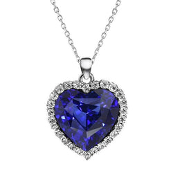 Natuurlijke Saffier Hanger 4.75ct - Witgoud 14K