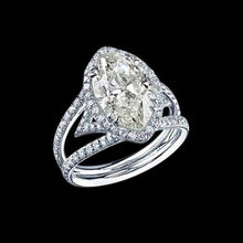 Afbeelding in Gallery-weergave laden, Halo gespleten schacht diamanten ring 4,51 karaat witgoud 14K - harrychadent.nl
