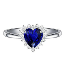 Afbeelding in Gallery-weergave laden, Halo natuurlijke blauwe saffier ring ster stijl diamanten 2,50 karaat - harrychadent.nl
