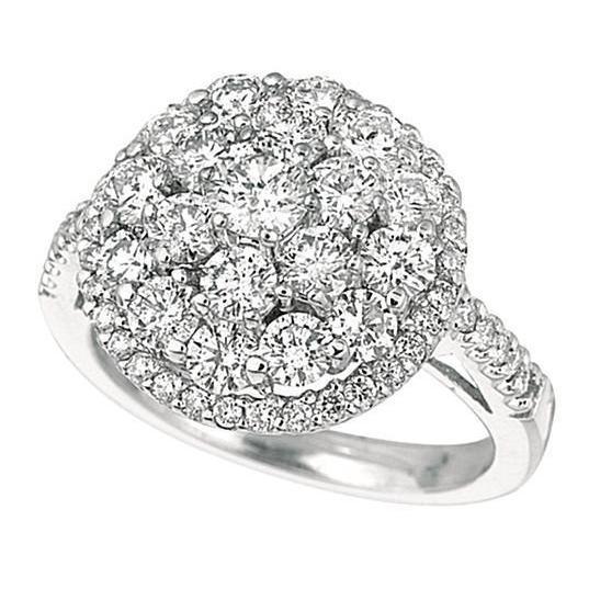 Halo ronde briljante diamanten ring 2.59 karaat WG 14K - harrychadent.nl