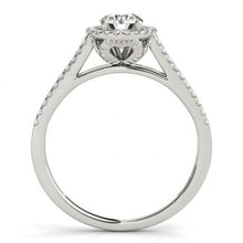 Afbeelding in Gallery-weergave laden, Halo ronde diamanten gespleten schacht verlovingsring 1,37 karaat WG 14K - harrychadent.nl
