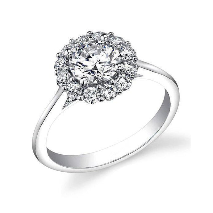 Halo Echt Diamanten Verlovingsring 1,75 Karaat Nieuw 14K Witgoud