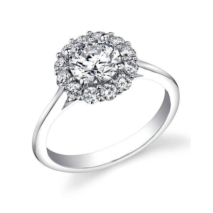 Halo Echt Diamanten Verlovingsring 1,75 Karaat Nieuw 14K Witgoud