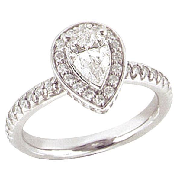 Halo Echt Diamanten Verlovingsring in Peervorm 2,01 karaat - harrychadent.nl