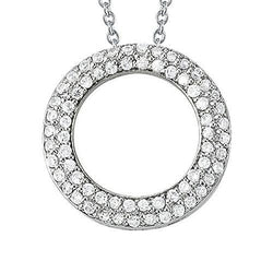 Halsketting met diamanten cirkelhanger zonder ketting 2,10 karaat WG 14K