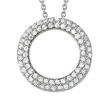 Afbeelding in Gallery-weergave laden, Halsketting met diamanten cirkelhanger zonder ketting 2,10 karaat WG 14K - harrychadent.nl
