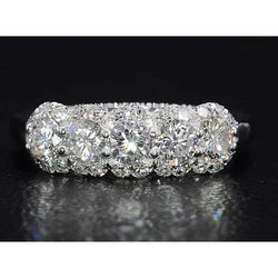 Halve eeuwigheid diamanten band 4.50 karaat witgouden sieraden nieuw