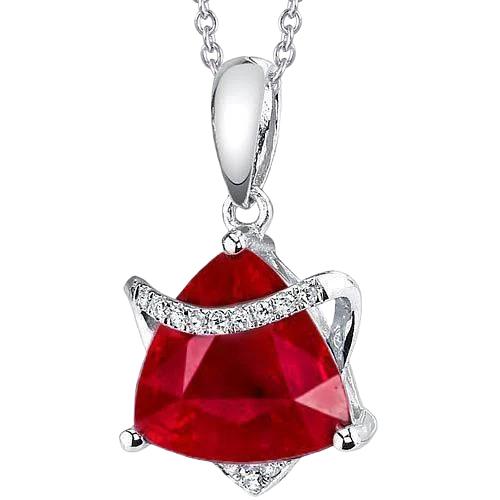 Hanger ketting biljoen en rond geslepen 6,30 ct. Robijn met diamanten - harrychadent.nl