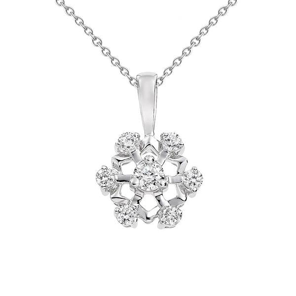 Hanger met ronde diamanten halsketting van 1,65 ct, 14 kt witgoud - harrychadent.nl