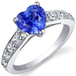 Hart Edelsteen Ceylon Sapphire Ring & Accent Diamanten 3,50 Karaat