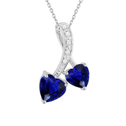 Hart Edelsteen & Diamant Dames Hanger Gedraaide Stijl 2.75 Karaat