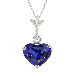 Hart Edelsteen Solitaire Hanger Met Ketting Dames Sieraden 3 Karaat