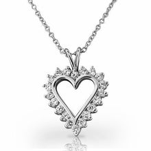 Afbeelding in Gallery-weergave laden, Hart hanger ketting 4 ct sprankelende ronde geslepen diamanten - harrychadent.nl
