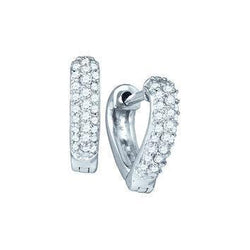 Hartvorm Lady Hoop Earrings 3,25 ct rond geslepen diamanten goud wit