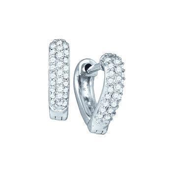 Hartvorm Lady Hoop Earrings 3,25 ct rond geslepen diamanten goud wit - harrychadent.nl