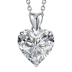 Hartvormige labgekweekte diamanten hanger 2 karaat Witgoud Dames Sieraden 14K