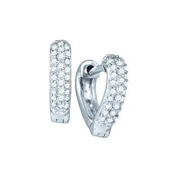Hartvorm Lady Hoop Earrings 3,25 ct Rond Geslepen Echt Diamanten Goud Wit - harrychadent.nl