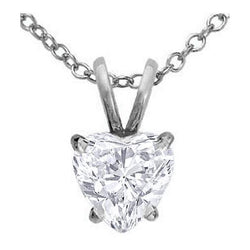 Hartvormige labgekweekte diamanten hanger ketting 2 karaat Witgoud 14K