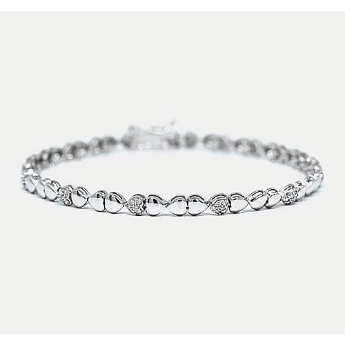Hartvormige Echt Diamanten Tennisarmband 2 Karaat F/G Witgoud 14K