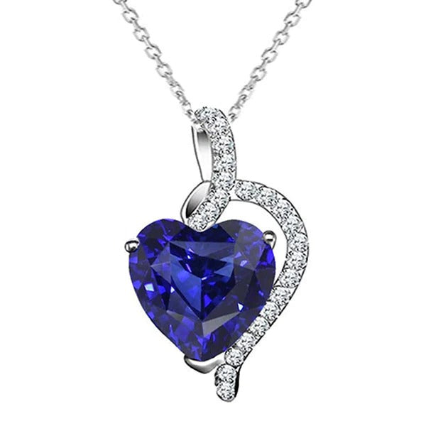 Heart Sapphire Diamond Hanger Pave Twisted Style Bail 4.50 Karaat - harrychadent.nl