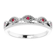 Afbeelding in Gallery-weergave laden, Huwelijksjubileum Band 0,50 karaat antieke stijl Ruby vrouwen sieraden - harrychadent.nl
