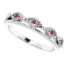 Afbeelding in Gallery-weergave laden, Huwelijksjubileum Band 0,50 karaat antieke stijl Ruby vrouwen sieraden - harrychadent.nl
