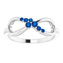 Afbeelding in Gallery-weergave laden, Huwelijksverjaardag Band 0,39 karaat blauwe saffier Infinity sieraden - harrychadent.nl
