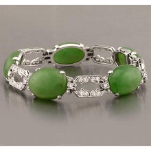 Afbeelding in Gallery-weergave laden, Jade diamanten armband 103 karaat witgouden sieraden Nieuw - harrychadent.nl
