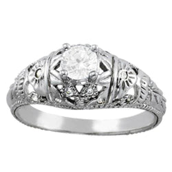 Jugendstil-sieraden Nieuwe antieke stijl diamanten verlovingsring