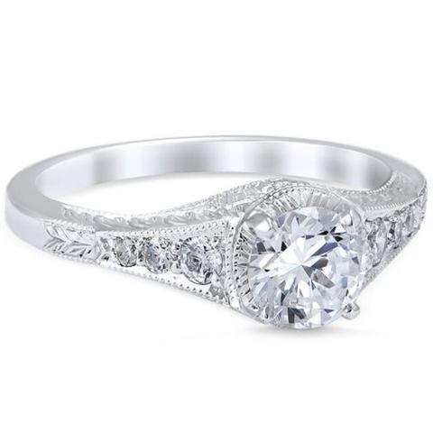 Jugendstil-sieraden nieuwe diamanten antieke stijl verlovingsring